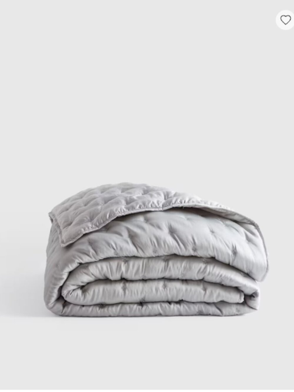 Quince Bamboo Dream Quilt – King/Cal King – Silver – Like New – No Shams